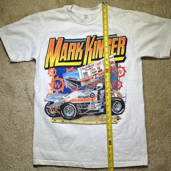 Mark Kinser Wirtgen Durst Goodyear Racing Autographed Medium T-Shirt Made In USA - Picture 5 of 12